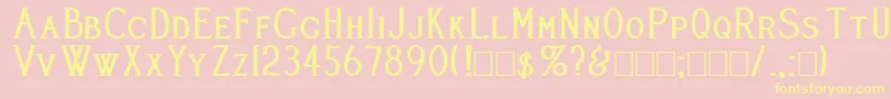 Cleavers Juvenia Heavy Font – Yellow Fonts on Pink Background