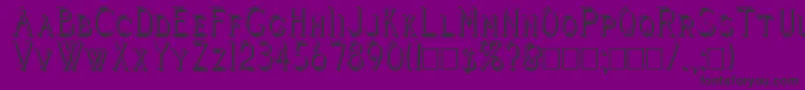 Cleavers Juvenia Shadowed Font – Black Fonts on Purple Background