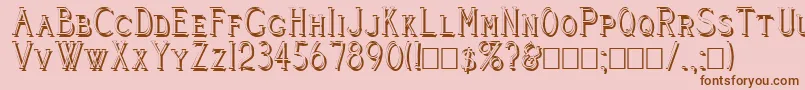 Cleavers Juvenia Shadowed Font – Brown Fonts on Pink Background