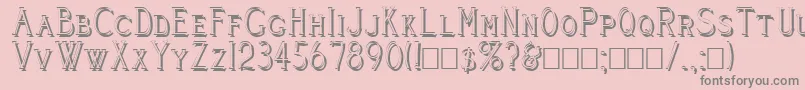 Cleavers Juvenia Shadowed Font – Gray Fonts on Pink Background