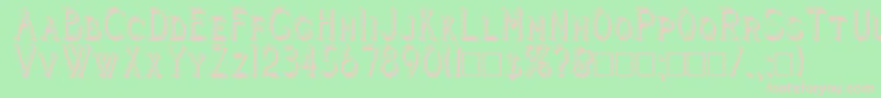 Cleavers Juvenia Shadowed Font – Pink Fonts on Green Background