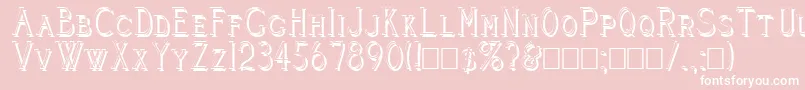 Cleavers Juvenia Shadowed Font – White Fonts on Pink Background