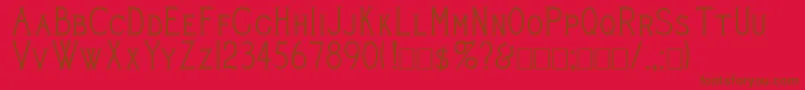 Cleavers Juvenia Font – Brown Fonts on Red Background