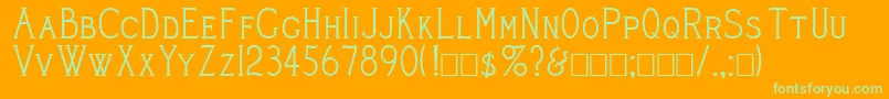 Cleavers Juvenia Font – Green Fonts on Orange Background