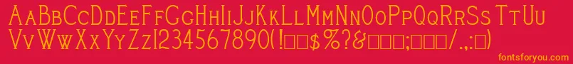 Cleavers Juvenia Font – Orange Fonts on Red Background