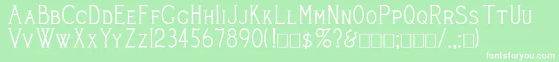Cleavers Juvenia Font – White Fonts on Green Background