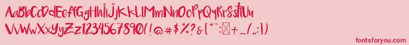 Lisätietoja Clegane-fontista Clegane-fontti – punaiset fontit vaaleanpunaisella taustalla