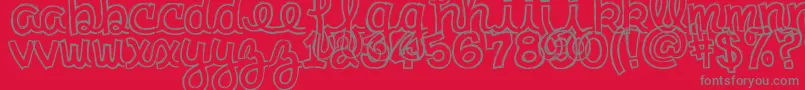 clementine sketch Font – Gray Fonts on Red Background