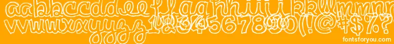 clementine sketch Font – White Fonts on Orange Background