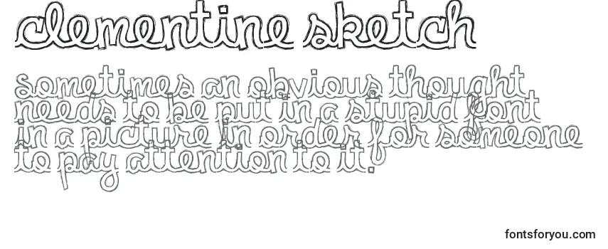 Review of the Clementine sketch Font