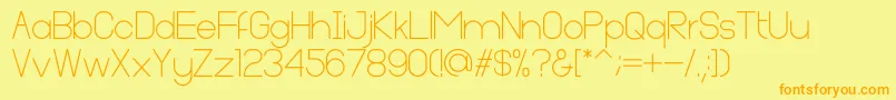 Cleon Demo-Schriftart – Orangefarbene Schriften auf gelbem Hintergrund