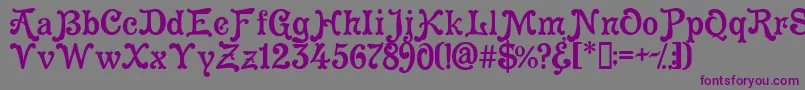 Cleopatra Font – Purple Fonts on Gray Background