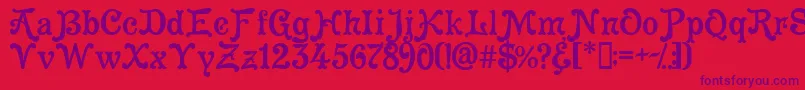 Cleopatra Font – Purple Fonts on Red Background