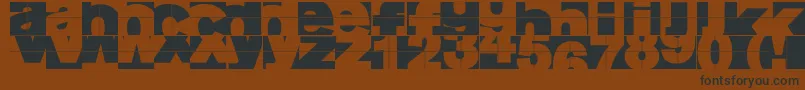 Fragmentum-Schriftart – Schwarze Schriften auf braunem Hintergrund