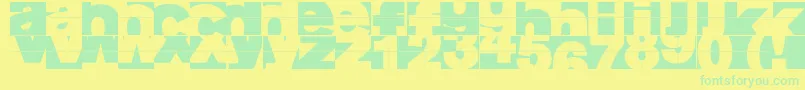Fragmentum Font – Green Fonts on Yellow Background