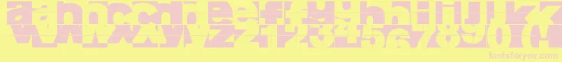 Fragmentum Font – Pink Fonts on Yellow Background