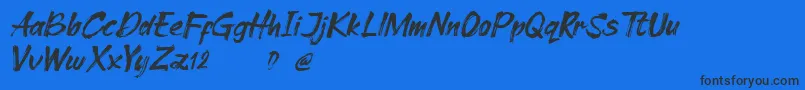 Cleopharta demo Font – Black Fonts on Blue Background