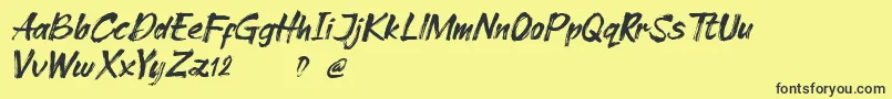 Cleopharta demo Font – Black Fonts on Yellow Background