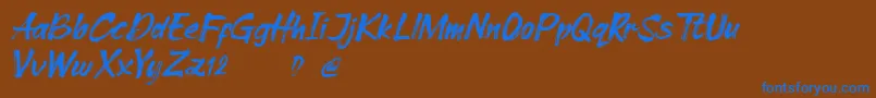 Cleopharta demo Font – Blue Fonts on Brown Background