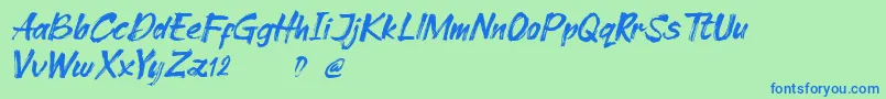 Cleopharta demo Font – Blue Fonts on Green Background