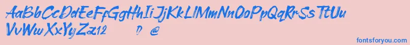 Cleopharta demo Font – Blue Fonts on Pink Background
