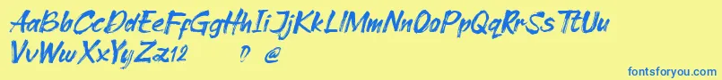 Cleopharta demo Font – Blue Fonts on Yellow Background