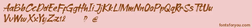 Cleopharta demo Font – Brown Fonts on Pink Background