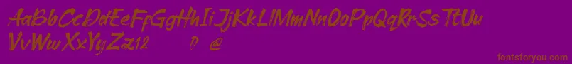 Cleopharta demo Font – Brown Fonts on Purple Background