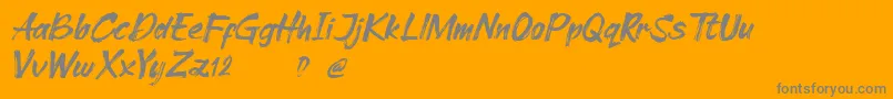 Cleopharta demo Font – Gray Fonts on Orange Background