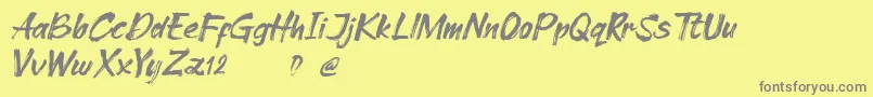 Cleopharta demo Font – Gray Fonts on Yellow Background