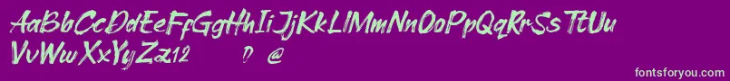 Cleopharta demo Font – Green Fonts on Purple Background