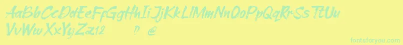 Cleopharta demo Font – Green Fonts on Yellow Background