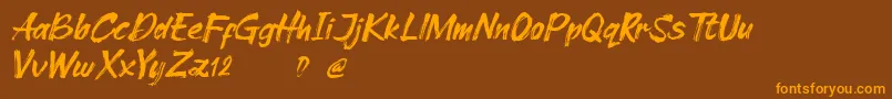 Cleopharta demo Font – Orange Fonts on Brown Background