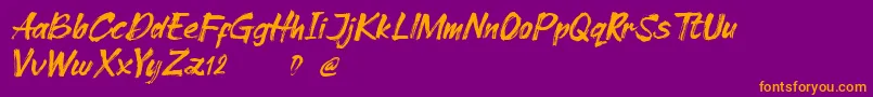 Cleopharta demo Font – Orange Fonts on Purple Background