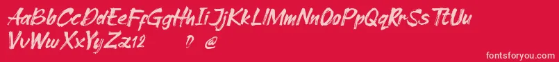 Cleopharta demo Font – Pink Fonts on Red Background