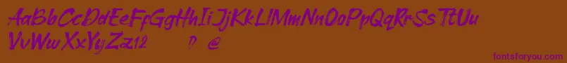 Cleopharta demo Font – Purple Fonts on Brown Background