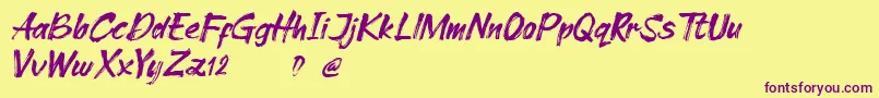 Cleopharta demo Font – Purple Fonts on Yellow Background