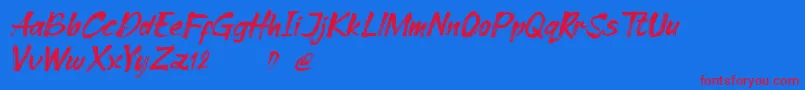 Cleopharta demo Font – Red Fonts on Blue Background