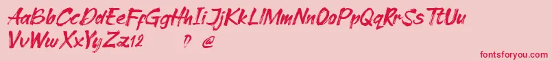 Cleopharta demo Font – Red Fonts on Pink Background