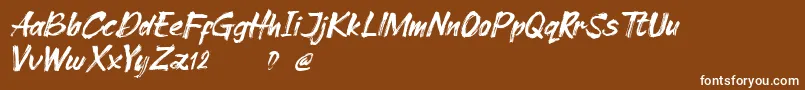 Cleopharta demo Font – White Fonts on Brown Background
