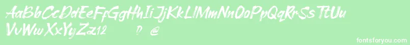 Cleopharta demo Font – White Fonts on Green Background