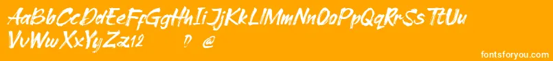 Cleopharta demo Font – White Fonts on Orange Background