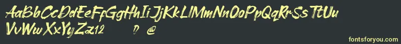 Cleopharta demo Font – Yellow Fonts on Black Background