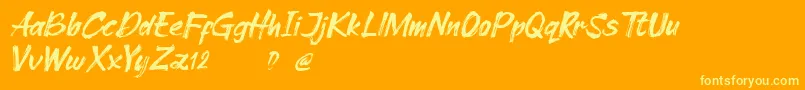 Cleopharta demo Font – Yellow Fonts on Orange Background