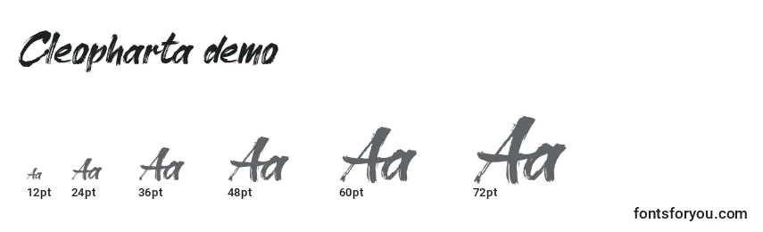 Cleopharta demo Font Sizes