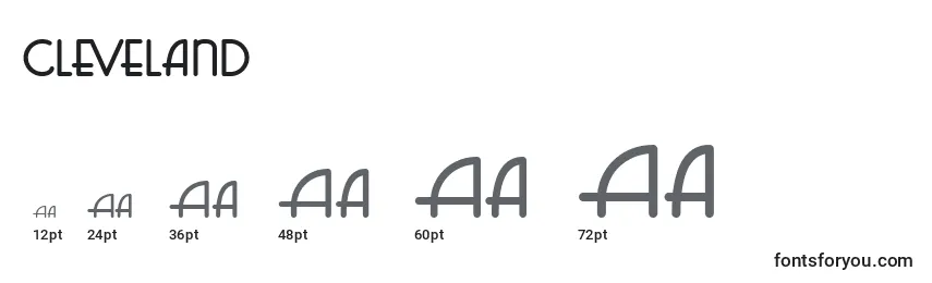 Cleveland Font Sizes