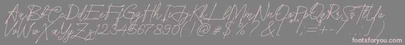 Cleverlands Font – Pink Fonts on Gray Background