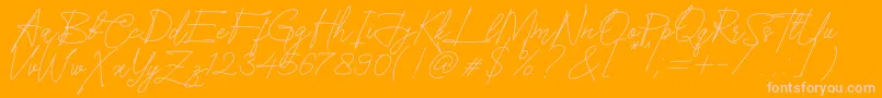 Cleverlands Font – Pink Fonts on Orange Background