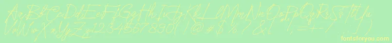 Cleverlands Font – Yellow Fonts on Green Background