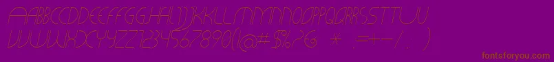 CLiCHE 21 Italic-fontti – ruskeat fontit violetilla taustalla